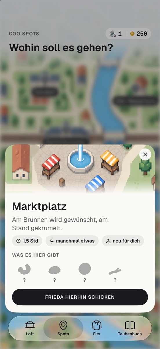 Ortsblatt des Marktplatzes auf der Stadtkarte